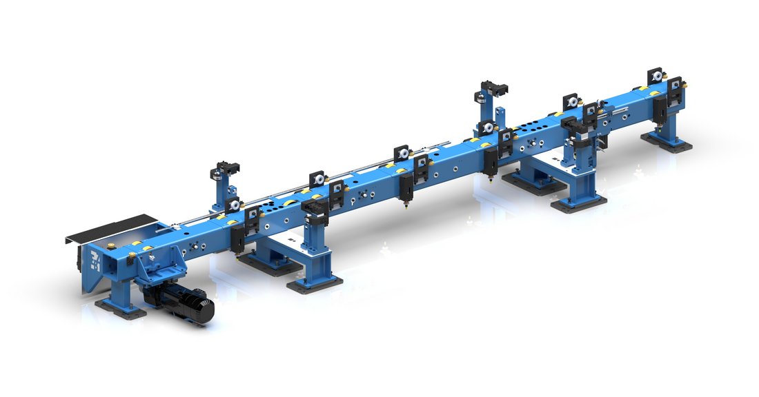 The EBZ high-speed monotrack roller conveyor is a transport system developed by the EBZ Group.